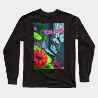 Butterfly in Paradise Long Sleeve T-Shirt